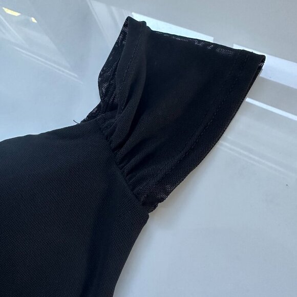 SHEIN | Black Corset Ruched Mini Dress | Small | Adjustable Tie Sides - Picture 7 of 16